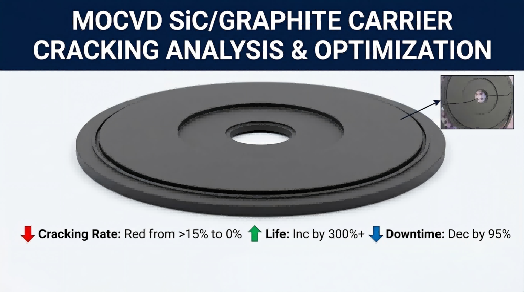 MOCVD SiC-gecoate grafiet susceptor-kraakanalyse en casestudy voor optimalisatie van thermische spanning