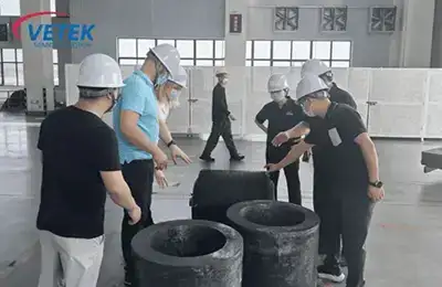 Welkom klanten om de koolstofvezelproductenfabriek van Veteksemicon te bezoeken